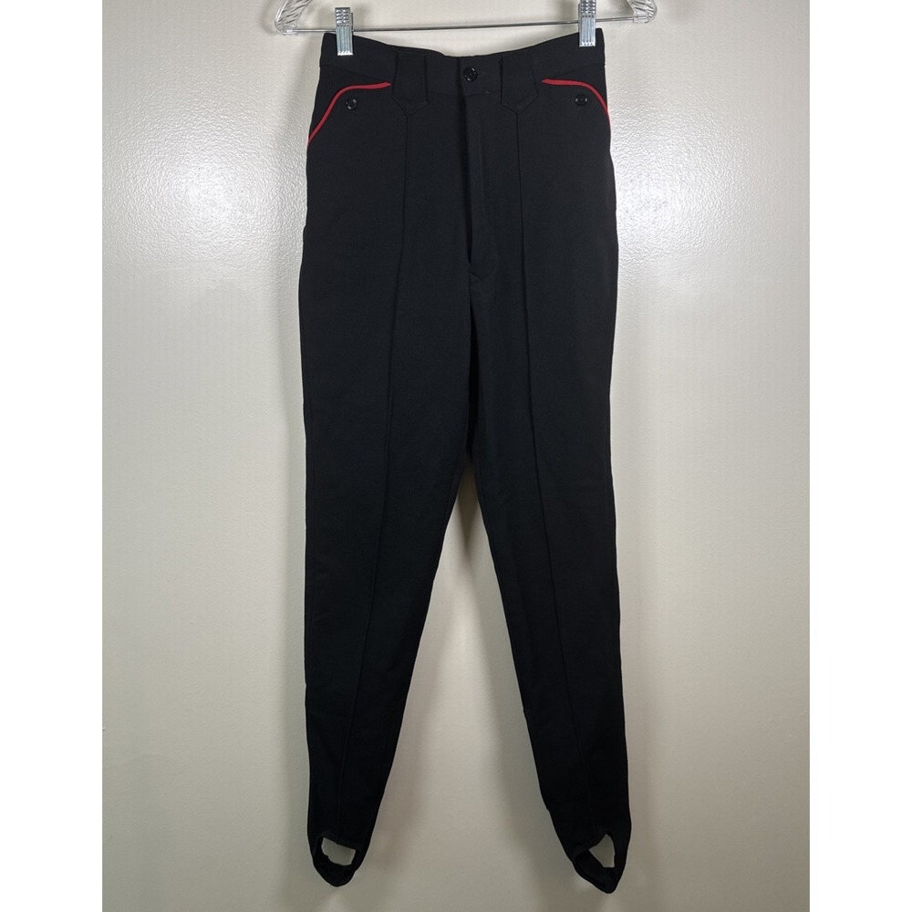 VTG Ralph Lauren Pants Womens 4 Black Wool Blend Equestrian Horse Riding 90s